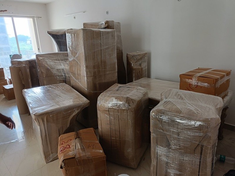 A full room of goods packed by our team, Narayan Packers and Movers Lucknow